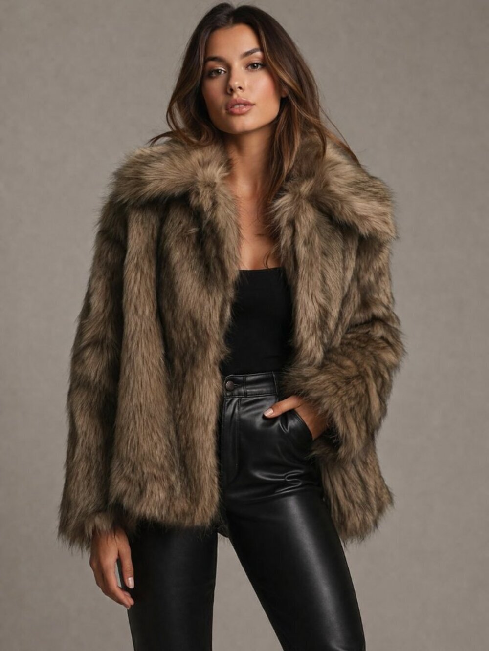 Vince Luxe Faux Fur Jacket Medium